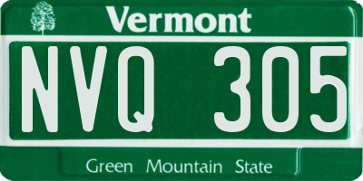 VT license plate NVQ305