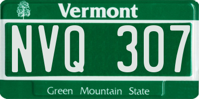VT license plate NVQ307
