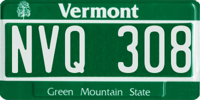 VT license plate NVQ308