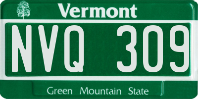 VT license plate NVQ309