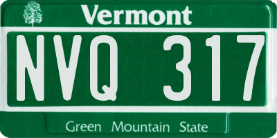 VT license plate NVQ317