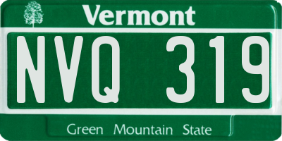 VT license plate NVQ319