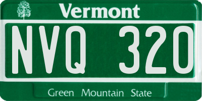 VT license plate NVQ320