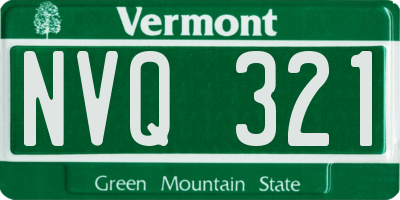 VT license plate NVQ321