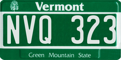 VT license plate NVQ323