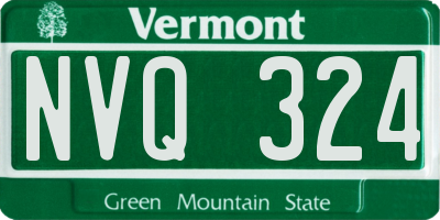VT license plate NVQ324