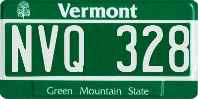 VT license plate NVQ328