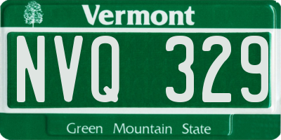 VT license plate NVQ329