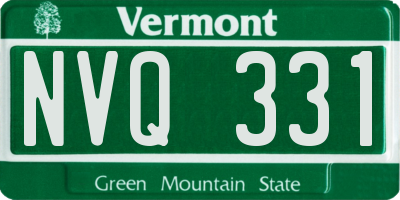 VT license plate NVQ331