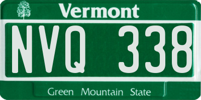 VT license plate NVQ338