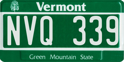 VT license plate NVQ339