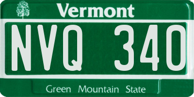 VT license plate NVQ340