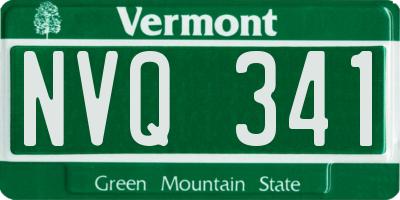 VT license plate NVQ341