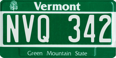 VT license plate NVQ342