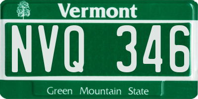 VT license plate NVQ346
