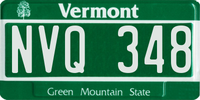 VT license plate NVQ348