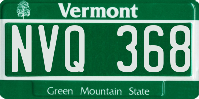 VT license plate NVQ368