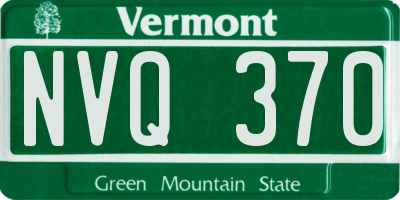 VT license plate NVQ370
