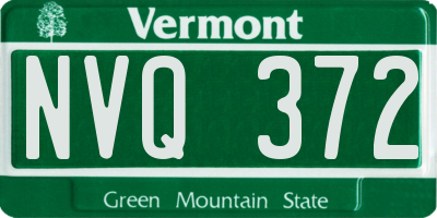 VT license plate NVQ372