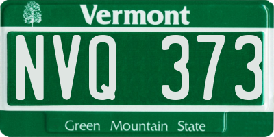 VT license plate NVQ373