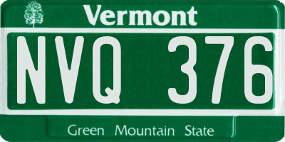 VT license plate NVQ376