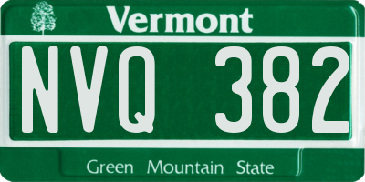 VT license plate NVQ382