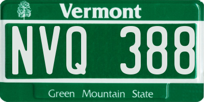 VT license plate NVQ388