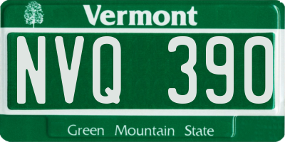 VT license plate NVQ390