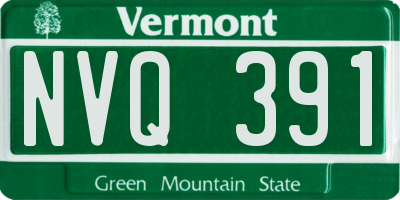 VT license plate NVQ391
