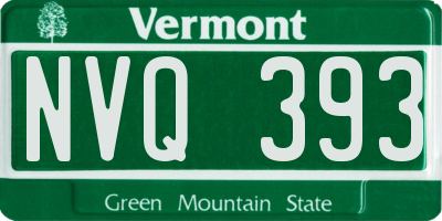 VT license plate NVQ393
