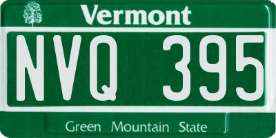 VT license plate NVQ395