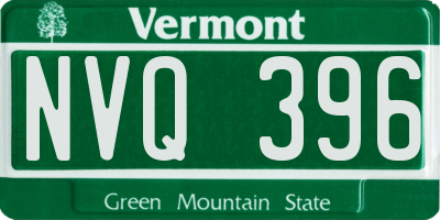 VT license plate NVQ396