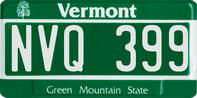 VT license plate NVQ399