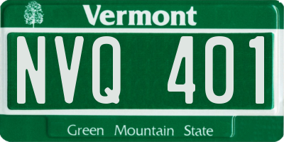 VT license plate NVQ401