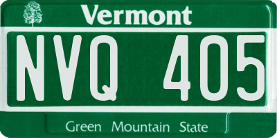 VT license plate NVQ405
