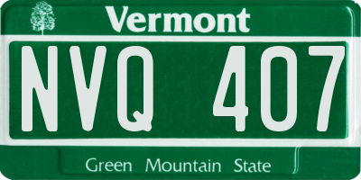 VT license plate NVQ407