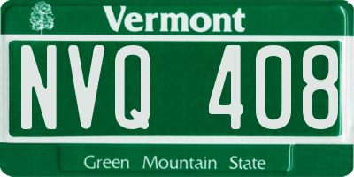 VT license plate NVQ408