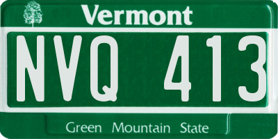 VT license plate NVQ413
