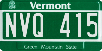 VT license plate NVQ415