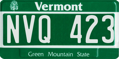 VT license plate NVQ423