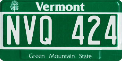 VT license plate NVQ424