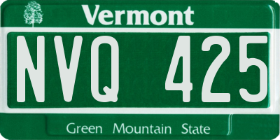 VT license plate NVQ425