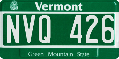 VT license plate NVQ426
