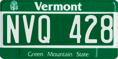 VT license plate NVQ428