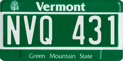 VT license plate NVQ431