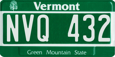 VT license plate NVQ432