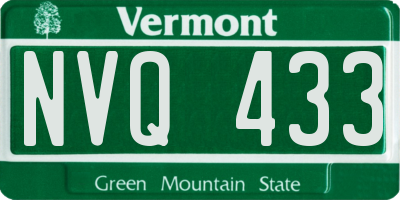 VT license plate NVQ433