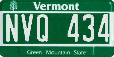 VT license plate NVQ434