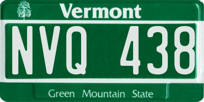 VT license plate NVQ438