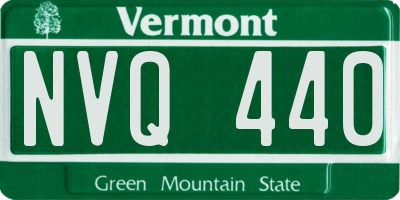 VT license plate NVQ440